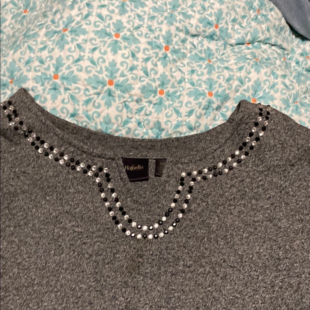 Rafaella Charcoal Knit Top